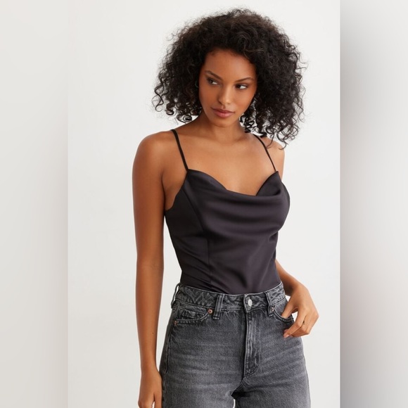 Black dynamite cowl neck top - Picture 1 of 1